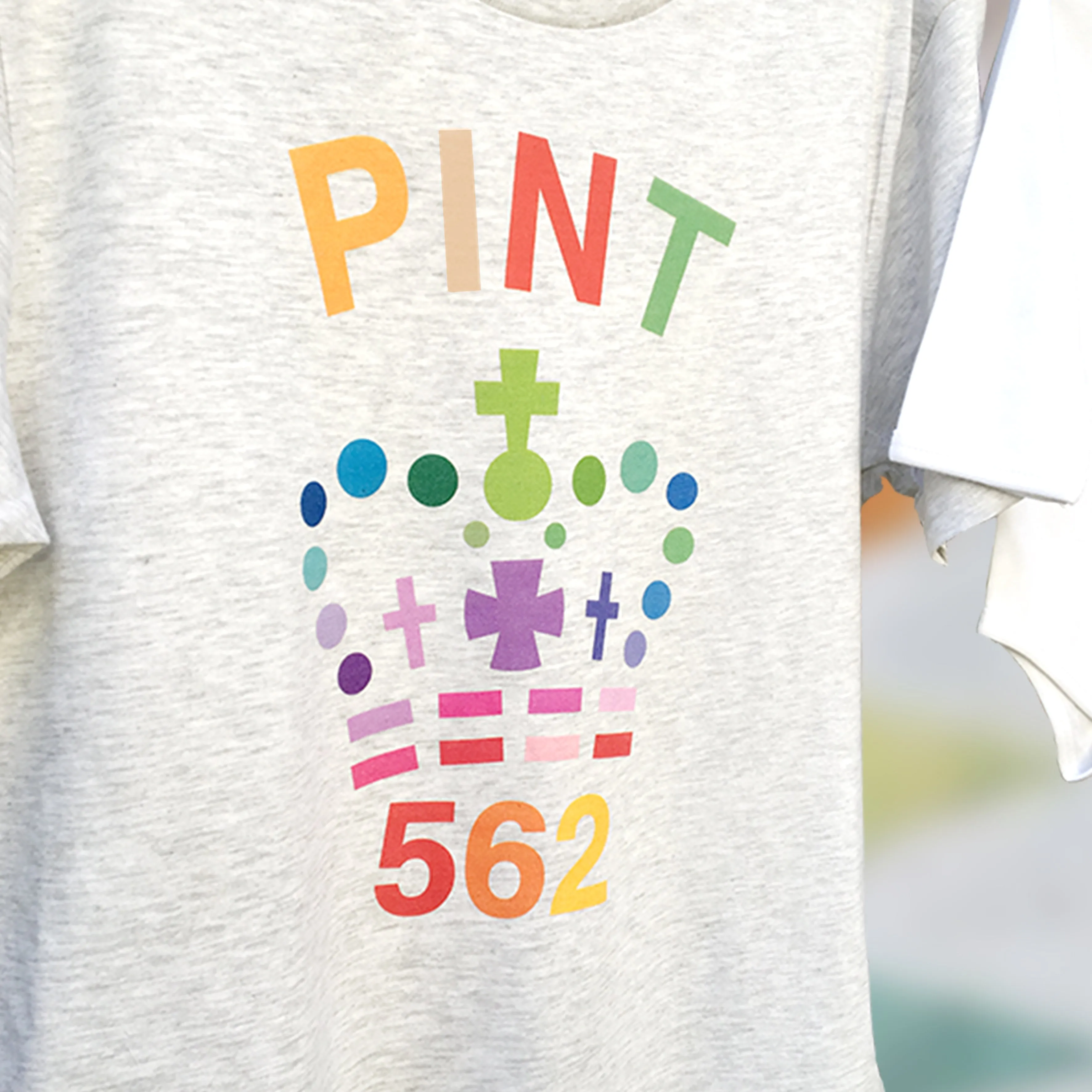 Single rainbow Pint organic cotton t shirt
