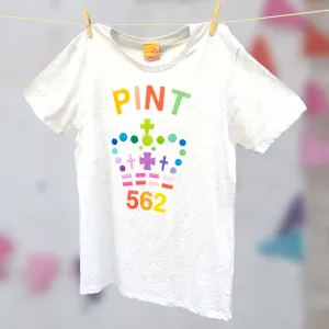 Single rainbow Pint organic cotton t shirt