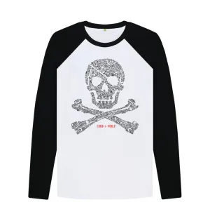 Skull   Crossbones Baseball T Shirt