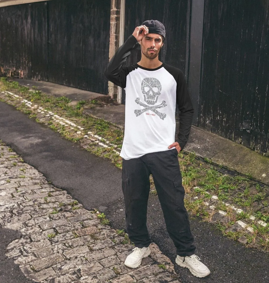Skull   Crossbones Baseball T Shirt