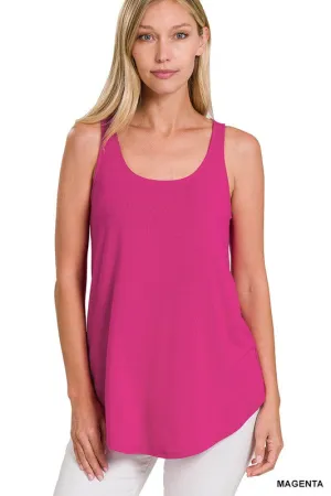 Sleeveless Round Neck Round Hem Tank