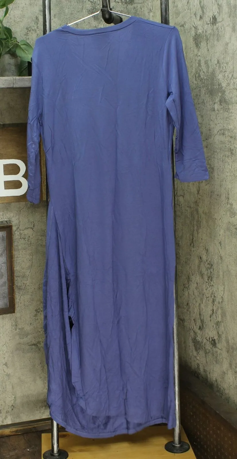 Soft & Cozy Loungewear Women's Cool Luxe Knit 3/4-Sleeve Draped Dress