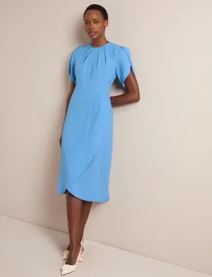 Sophie Techni Voile Midi Dress - Sky Blue