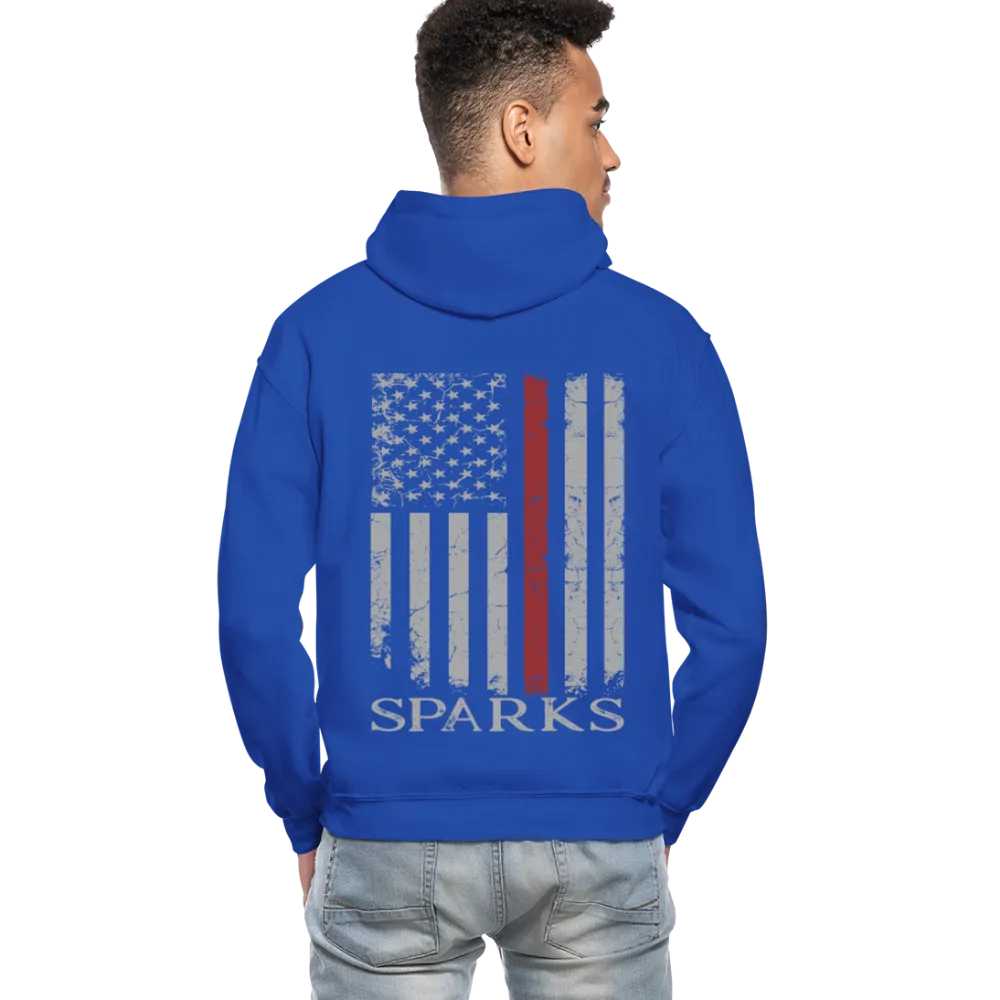 Sparks Firefighter Flag Gildan Heavy Blend Adult Hoodie