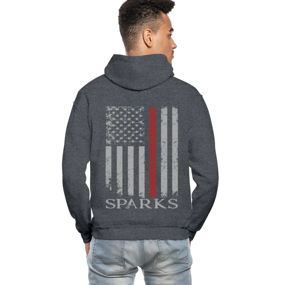 Sparks Firefighter Flag Gildan Heavy Blend Adult Hoodie
