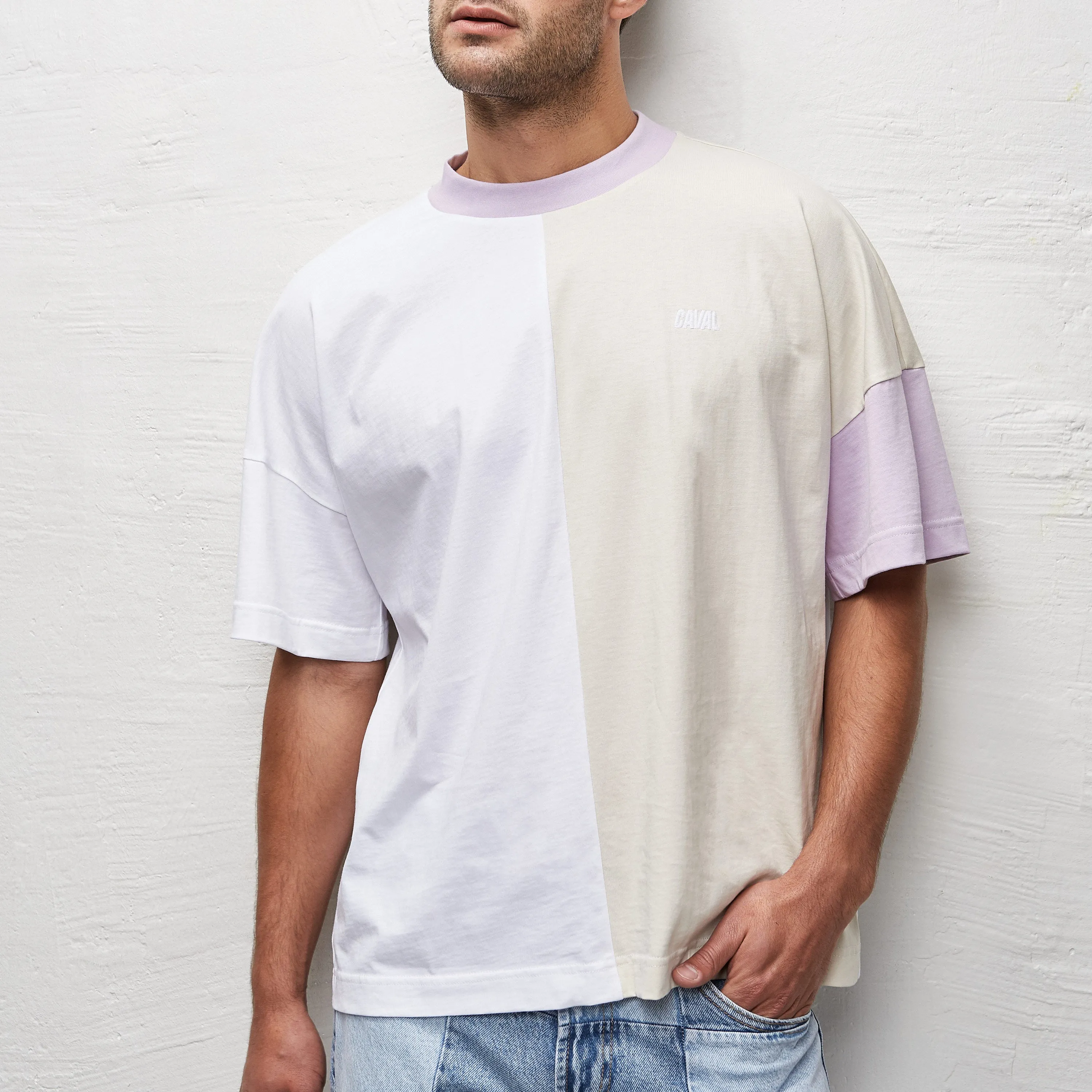 Split T-Shirt Man Lilas