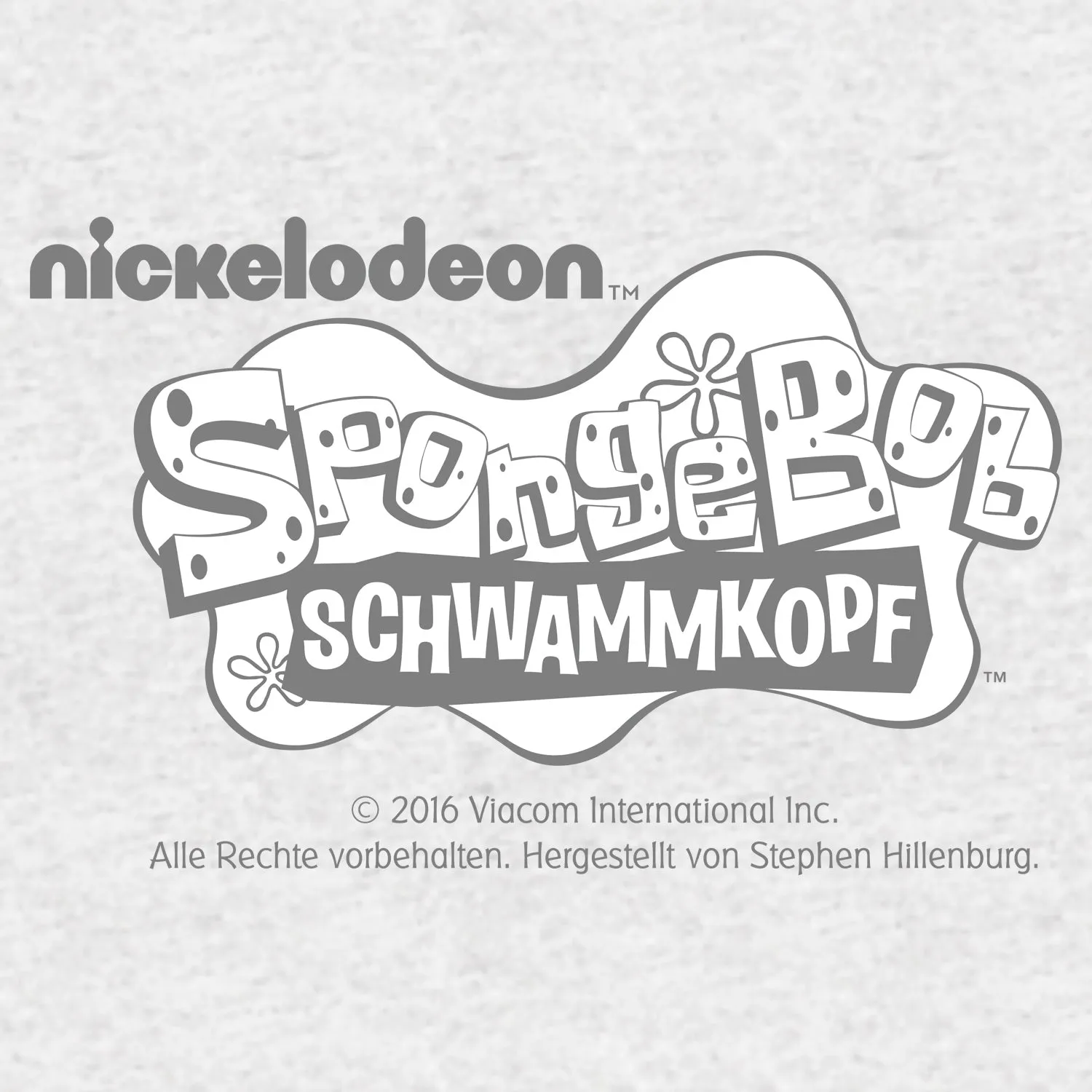SpongeBob SquarePants 3D Official Men's T-Shirt (Heather Grey)