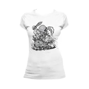 SpongeBob SquarePants Comic Pirate Official Women's T-Shirt (White)