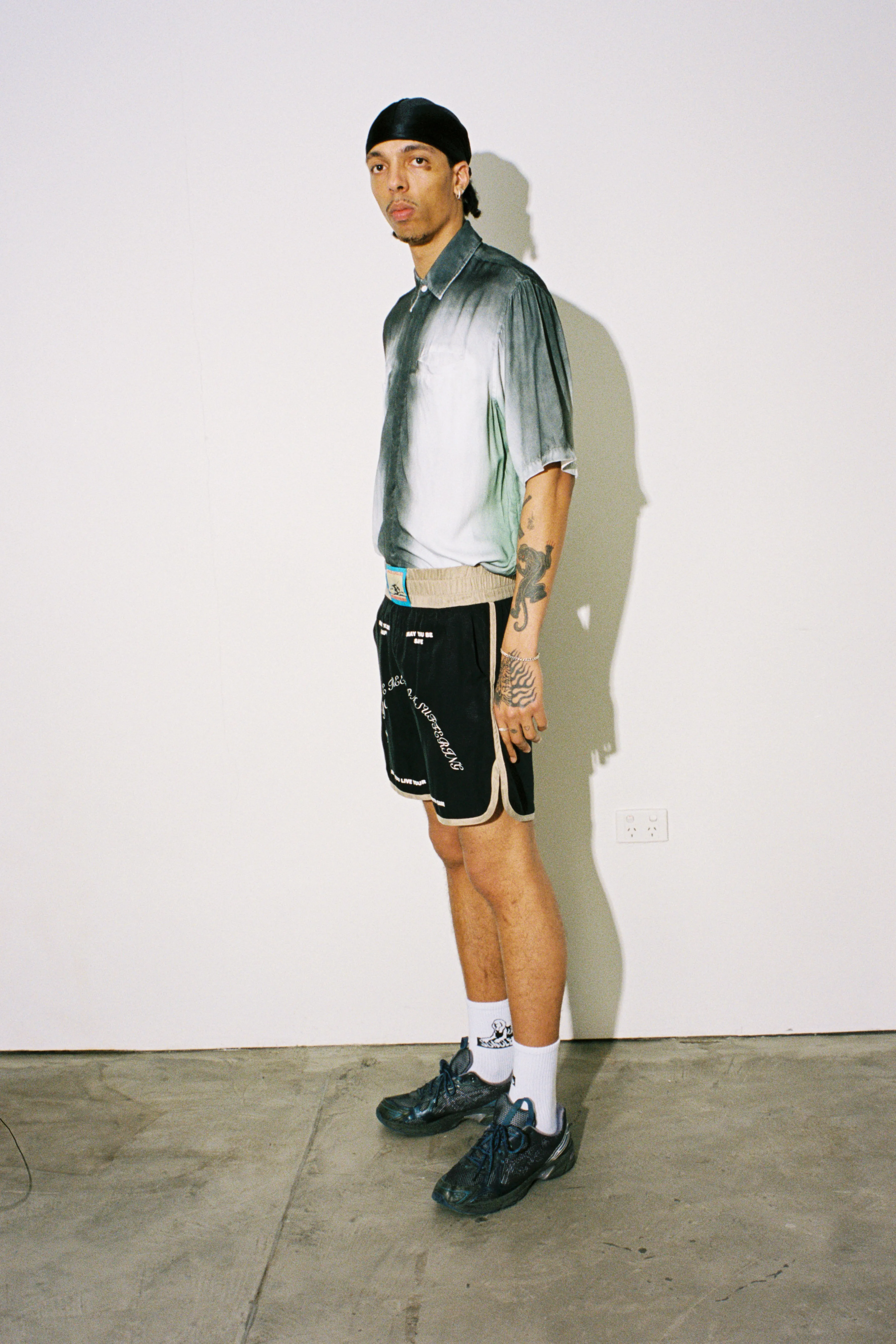 Spray Dye Button Up Shirt