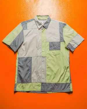 SS04 Mint / Grey Patchwork Shirt (S~M)