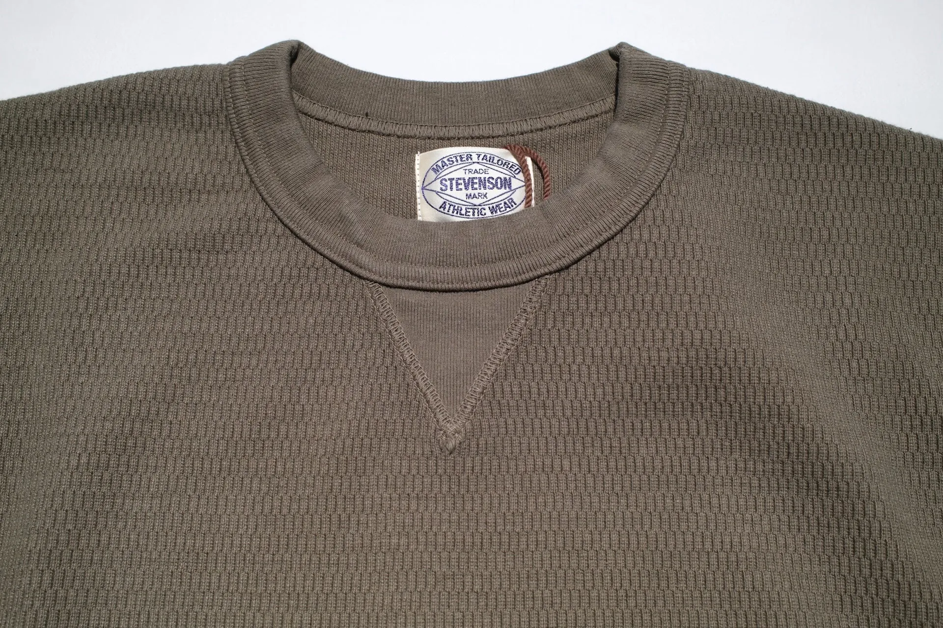 Stevenson Overall Co. Heavyweight Waffle Thermal Sweatshirt (Olive)