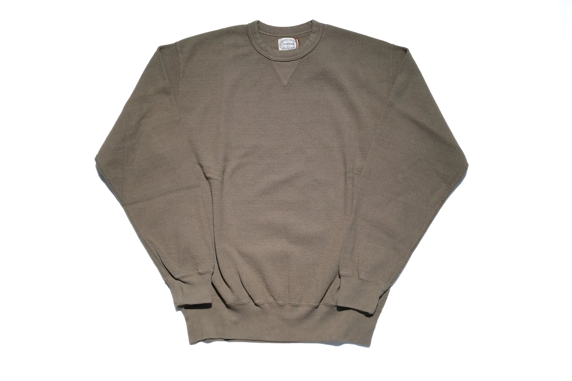 Stevenson Overall Co. Heavyweight Waffle Thermal Sweatshirt (Olive)