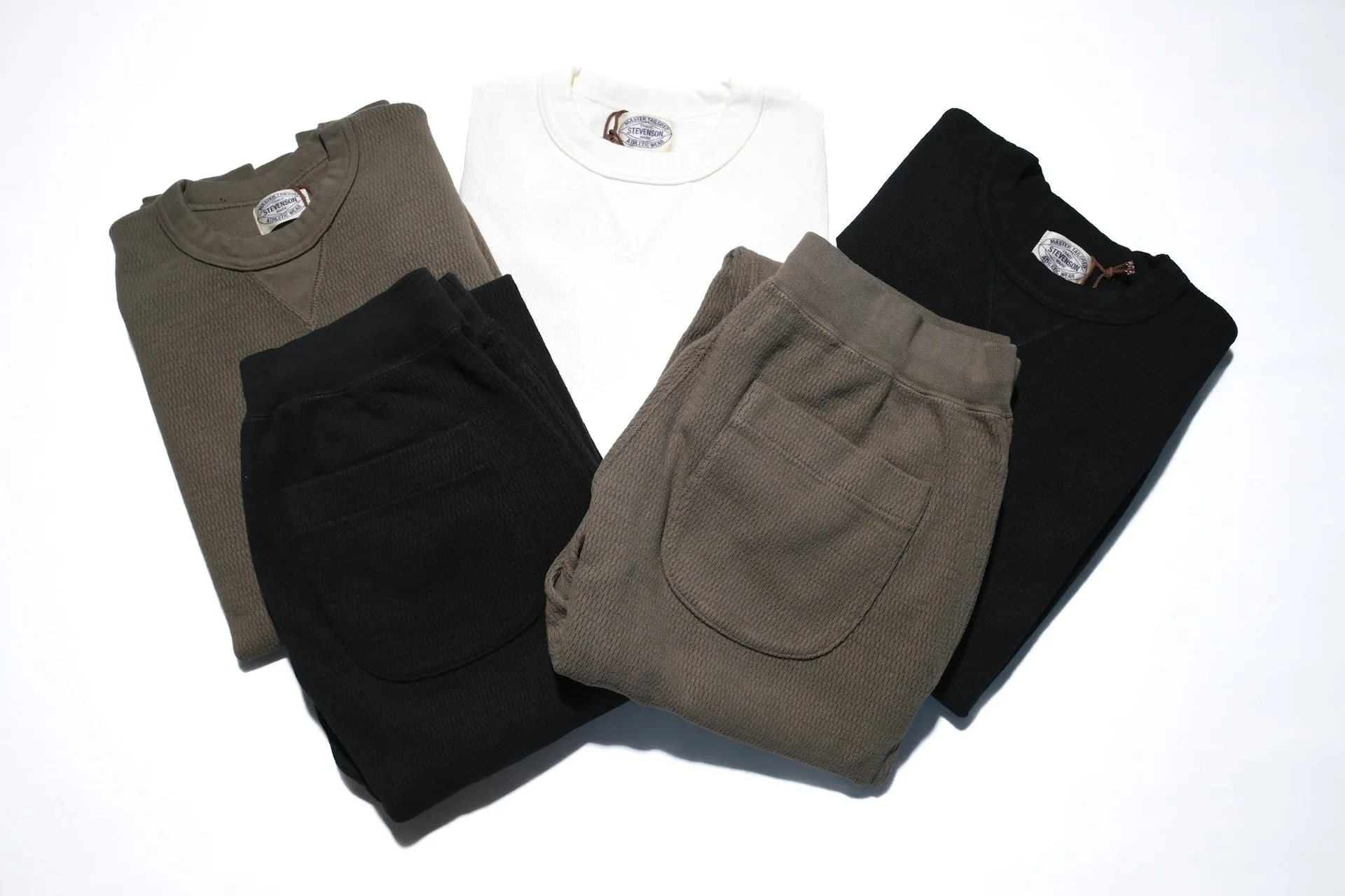 Stevenson Overall Co. Heavyweight Waffle Thermal Sweatshirt (Olive)