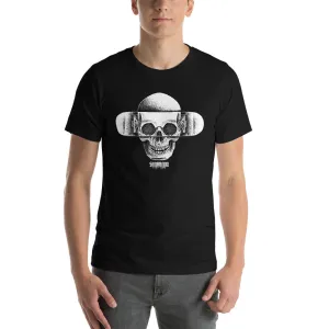 StinkBone Skull & Board Short-Sleeve Unisex T-Shirt White lettering