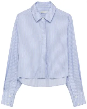 Stripe Renata Cropped Button Down Shirt