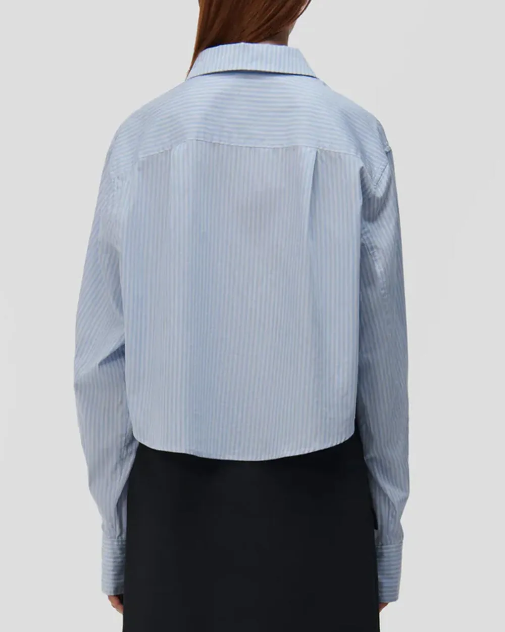 Stripe Renata Cropped Button Down Shirt