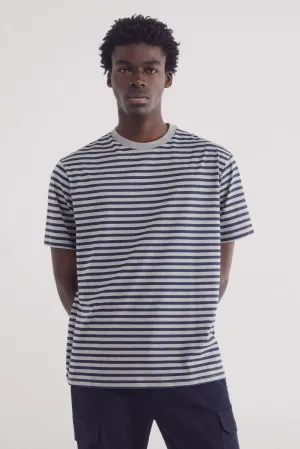 Striped printed striped -shirt - Grey