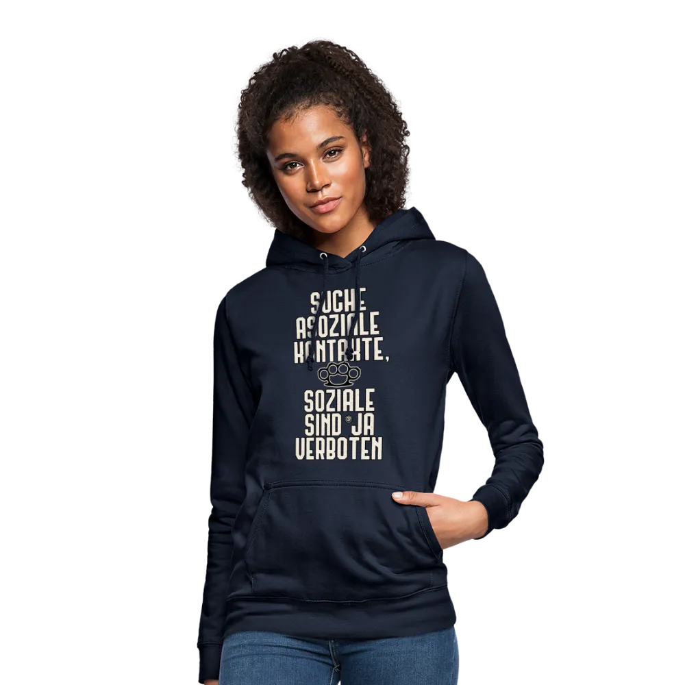 Suche asoziale Kontakte soziale sind ja verboten - Frauen Hoodie