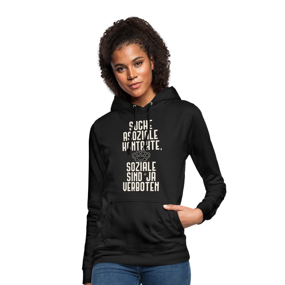 Suche asoziale Kontakte soziale sind ja verboten - Frauen Hoodie