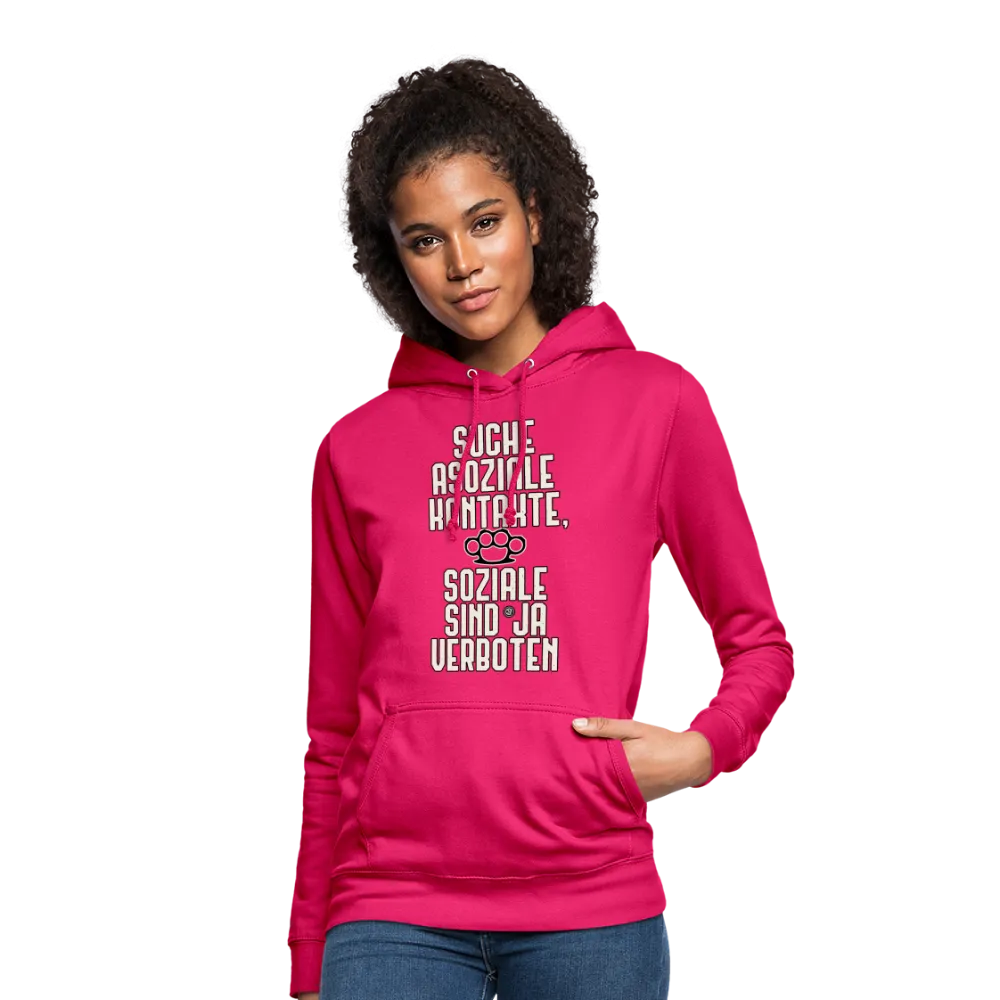 Suche asoziale Kontakte soziale sind ja verboten - Frauen Hoodie