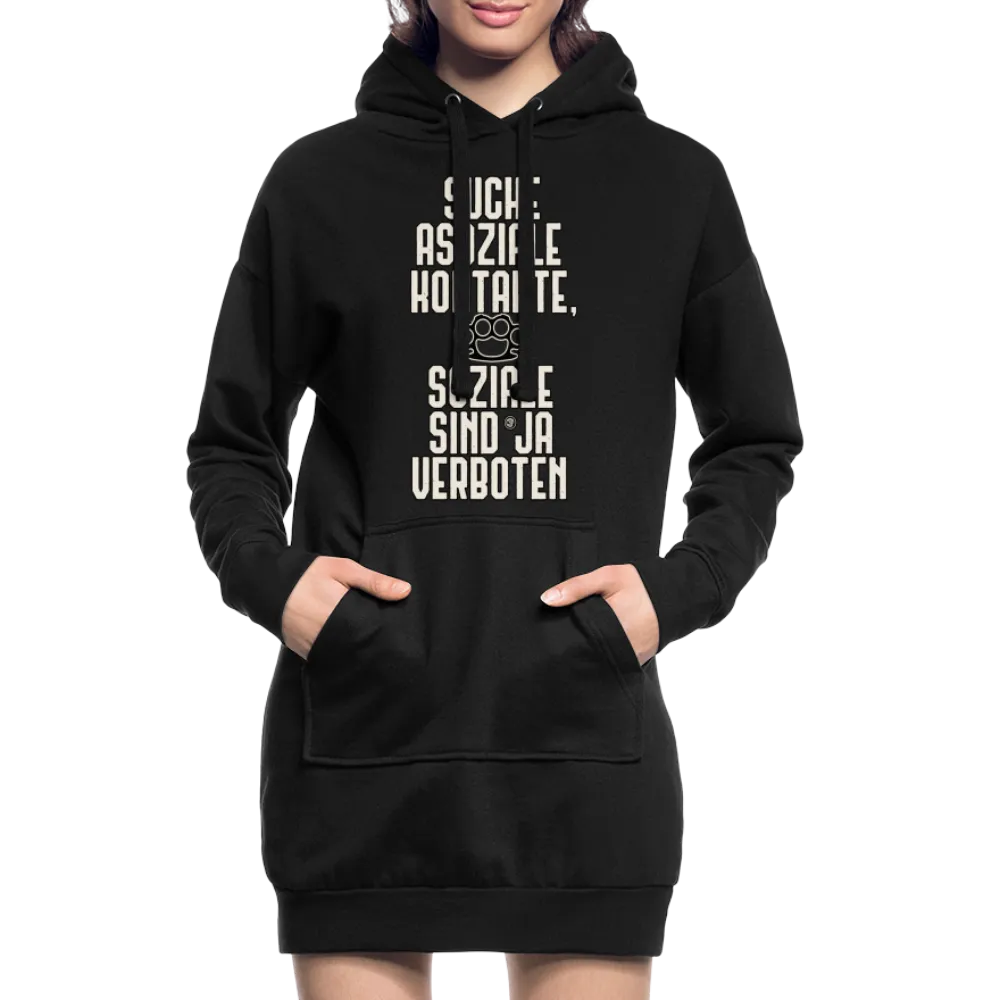 Suche asoziale Kontakte soziale sind ja verboten - Hoodie-Kleid