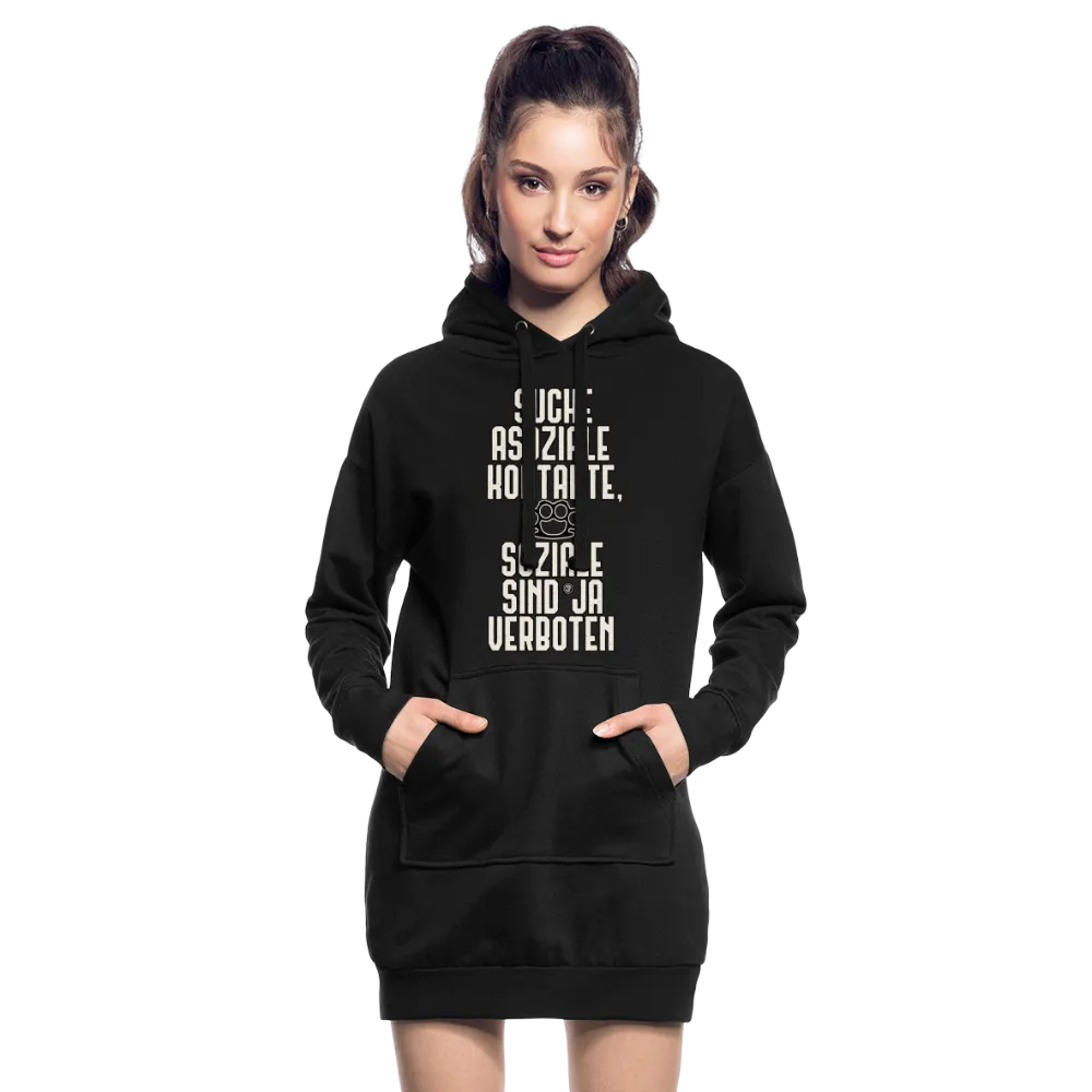 Suche asoziale Kontakte soziale sind ja verboten - Hoodie-Kleid