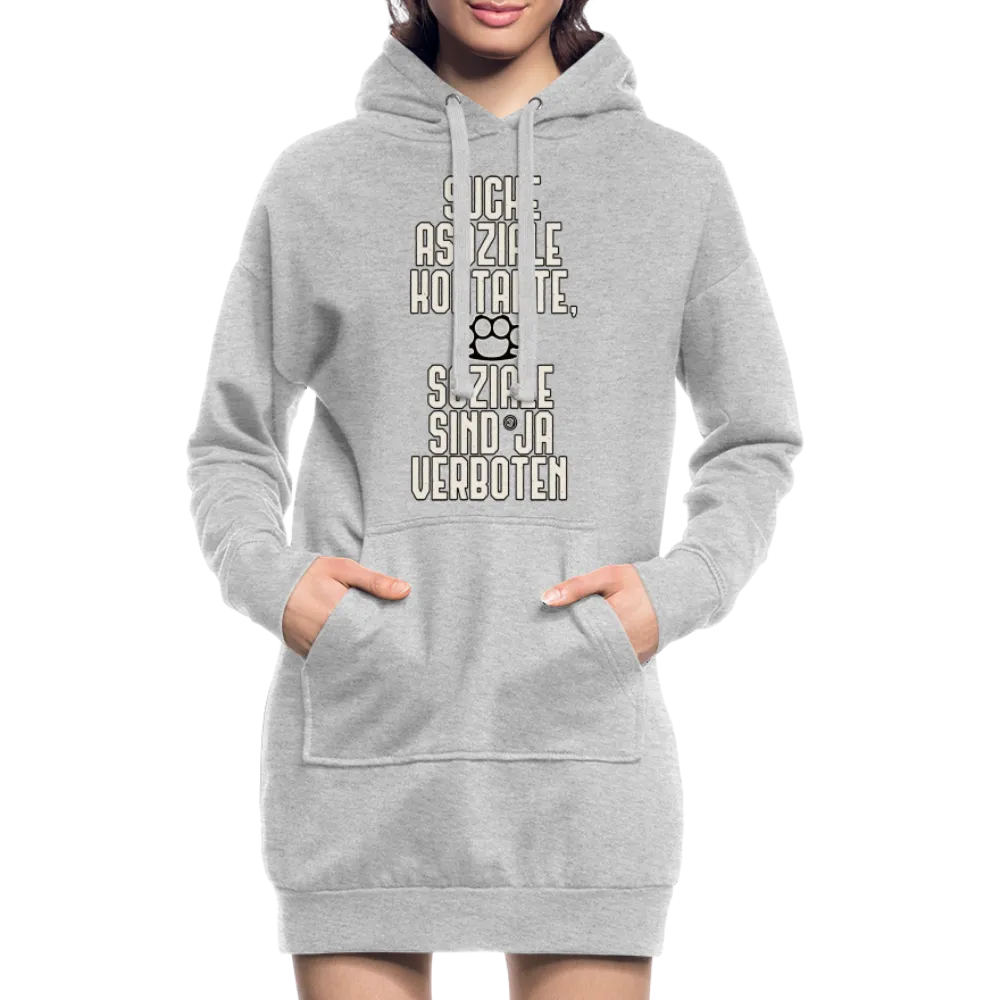 Suche asoziale Kontakte soziale sind ja verboten - Hoodie-Kleid