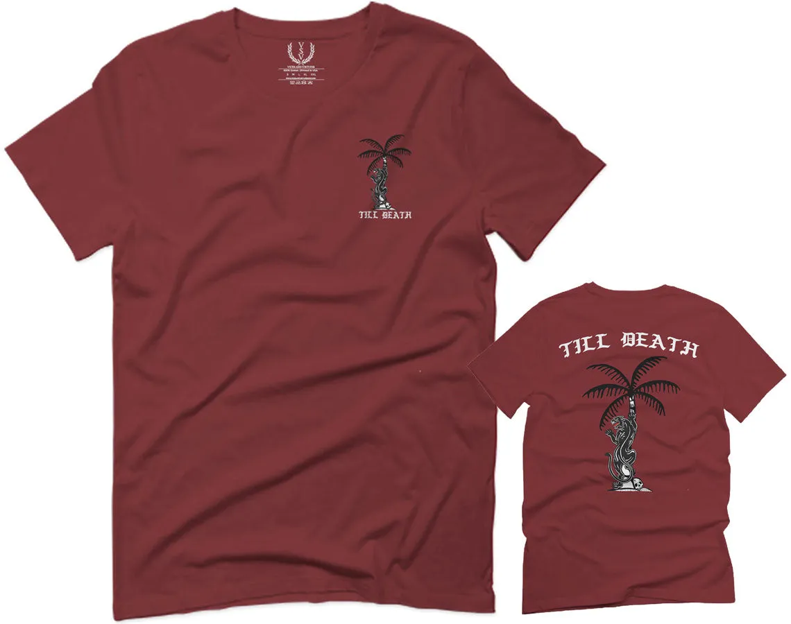 Summer Cool Graphic Palm Puma Tattoo Good Vibe Till Death Obei Society For men T Shirt