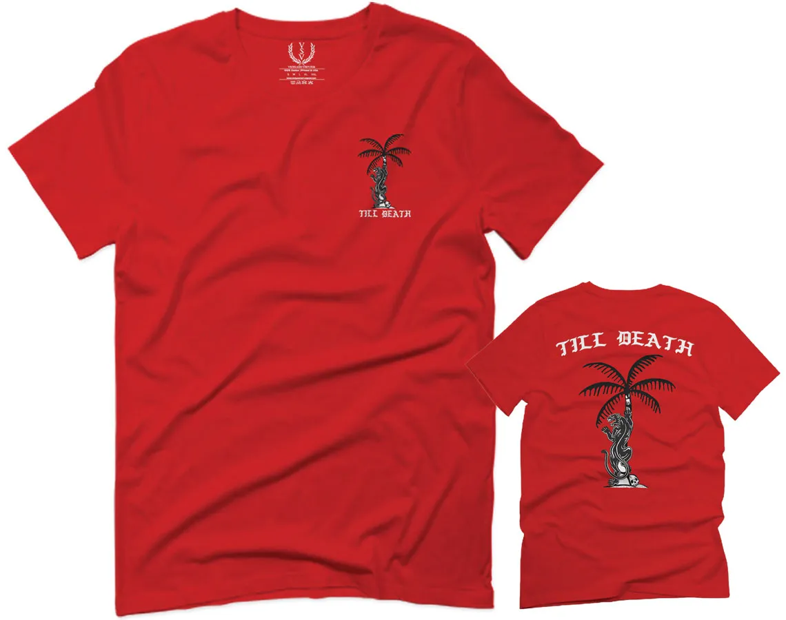 Summer Cool Graphic Palm Puma Tattoo Good Vibe Till Death Obei Society For men T Shirt