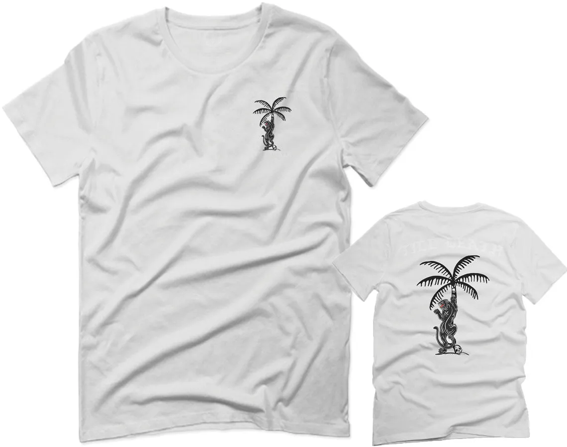 Summer Cool Graphic Palm Puma Tattoo Good Vibe Till Death Obei Society For men T Shirt