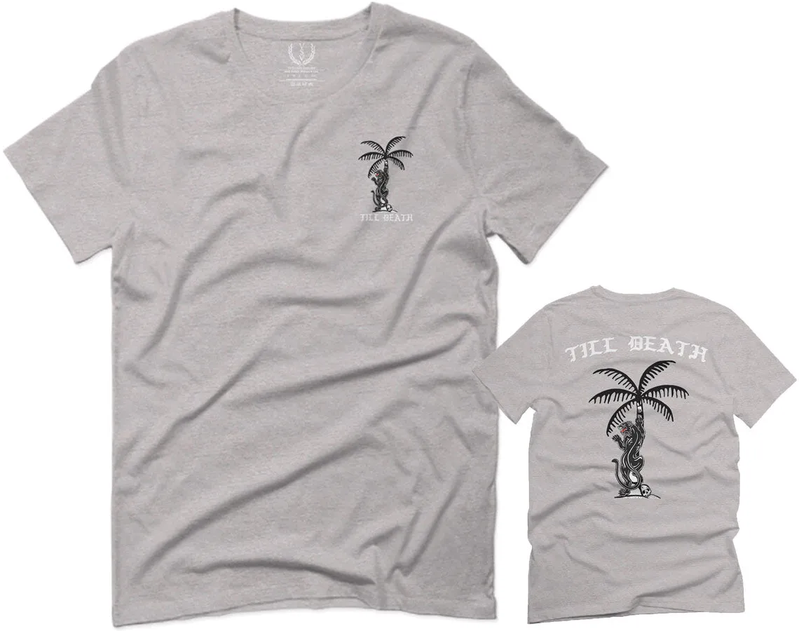 Summer Cool Graphic Palm Puma Tattoo Good Vibe Till Death Obei Society For men T Shirt