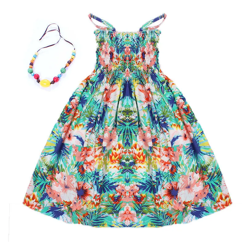 Summer kids clothing girls children beach dresses for girls fashion bohemian style girls dresses