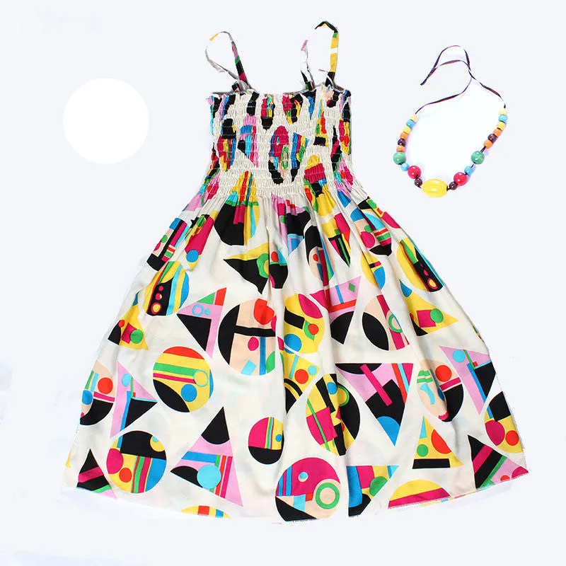 Summer kids clothing girls children beach dresses for girls fashion bohemian style girls dresses