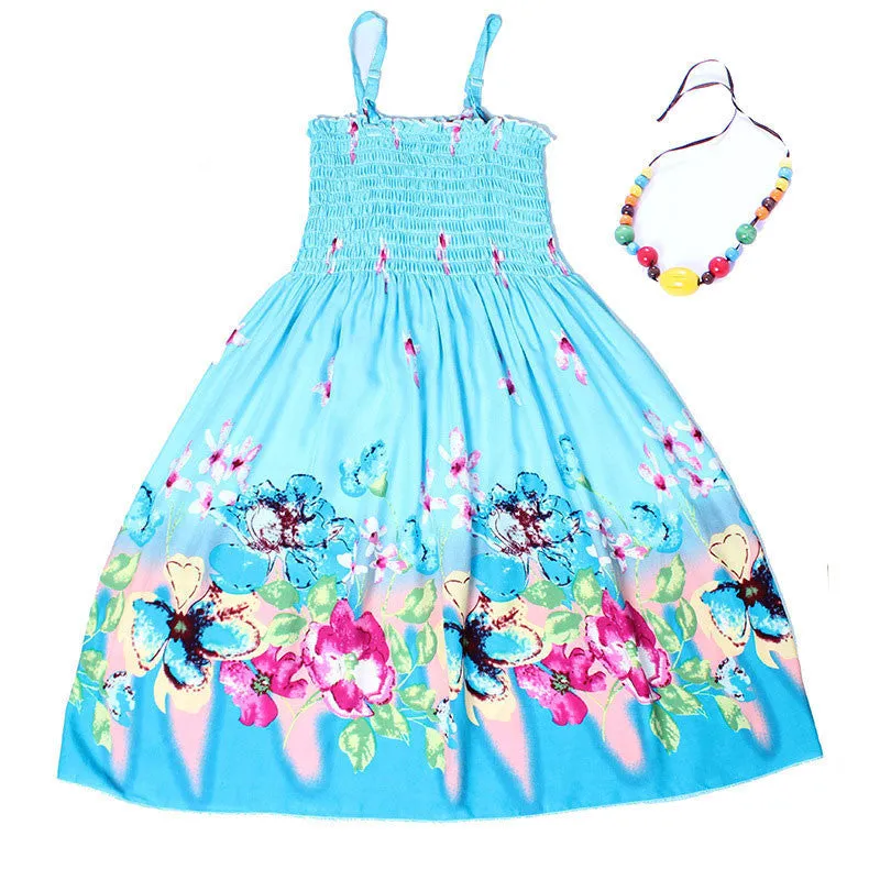 Summer kids clothing girls children beach dresses for girls fashion bohemian style girls dresses