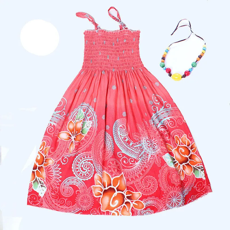 Summer kids clothing girls children beach dresses for girls fashion bohemian style girls dresses