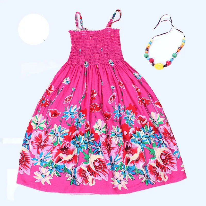 Summer kids clothing girls children beach dresses for girls fashion bohemian style girls dresses