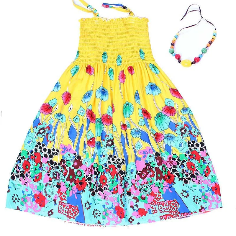 Summer kids clothing girls children beach dresses for girls fashion bohemian style girls dresses