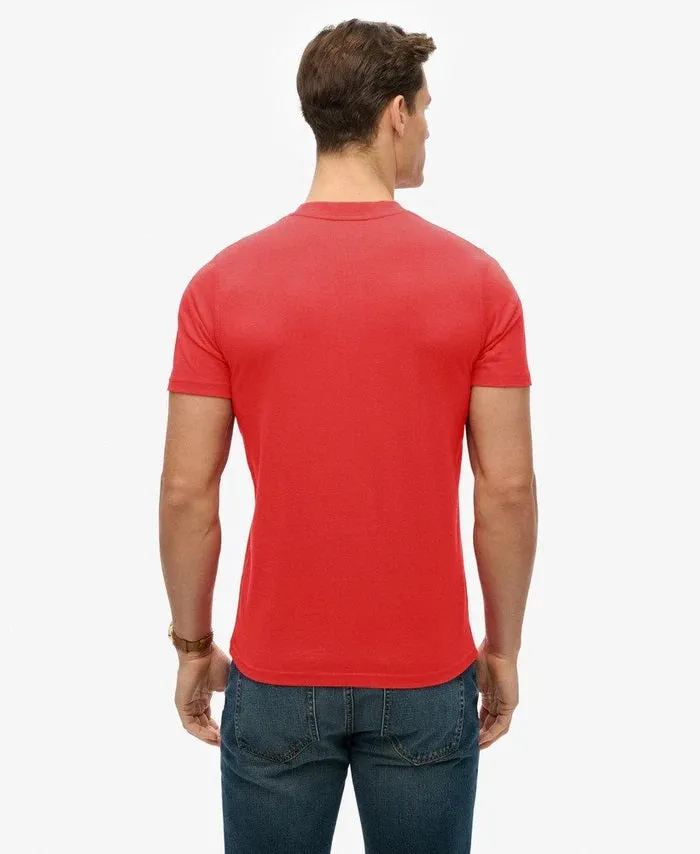 Superdry Venue Logo Stripe Relaxed T-Shirt - Ferra Red Marl