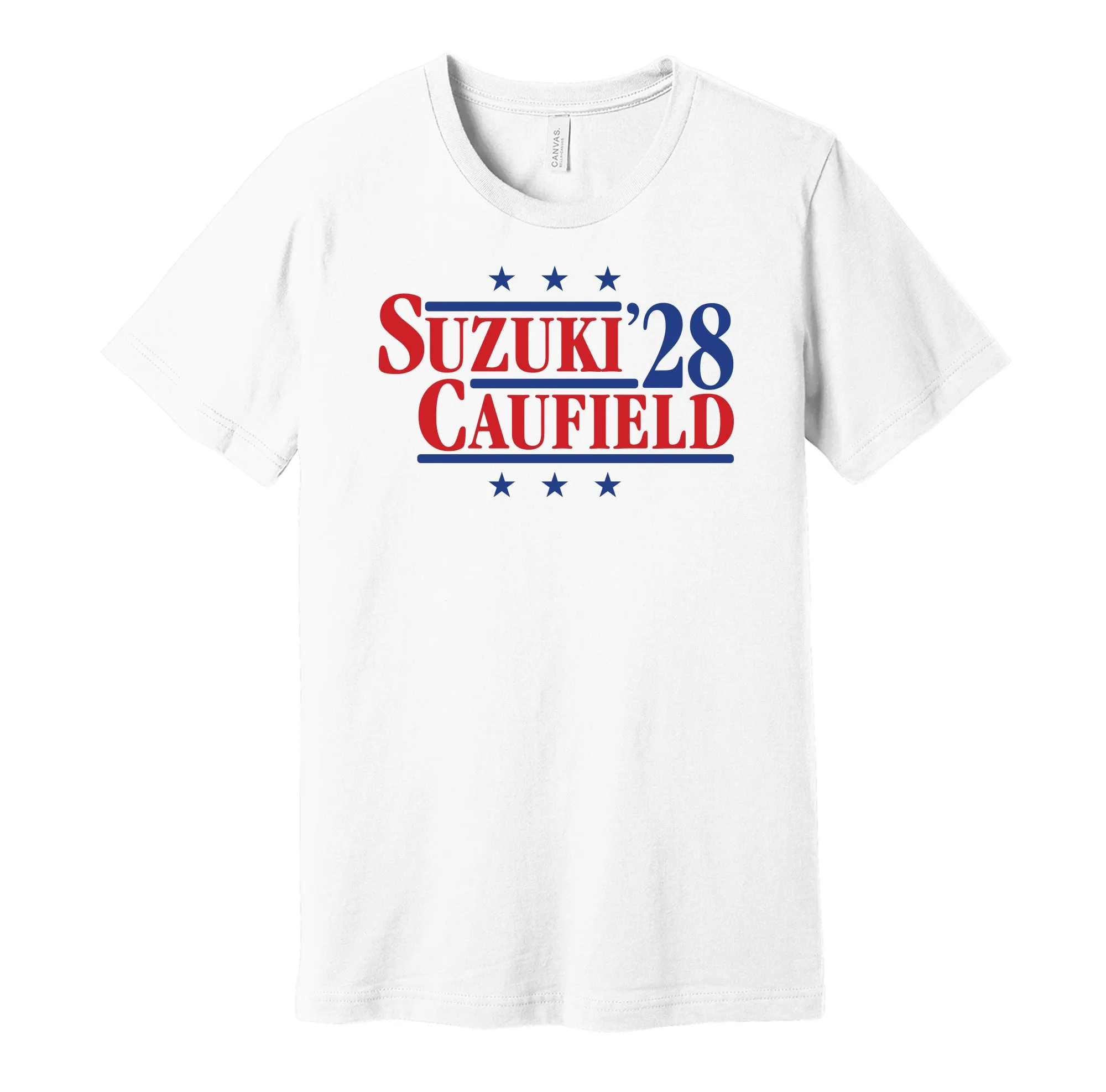 Suzuki & Caufield '28 - Montreal Hockey Campaign Parody T-Shirt - Hyper Than Hype Shirts