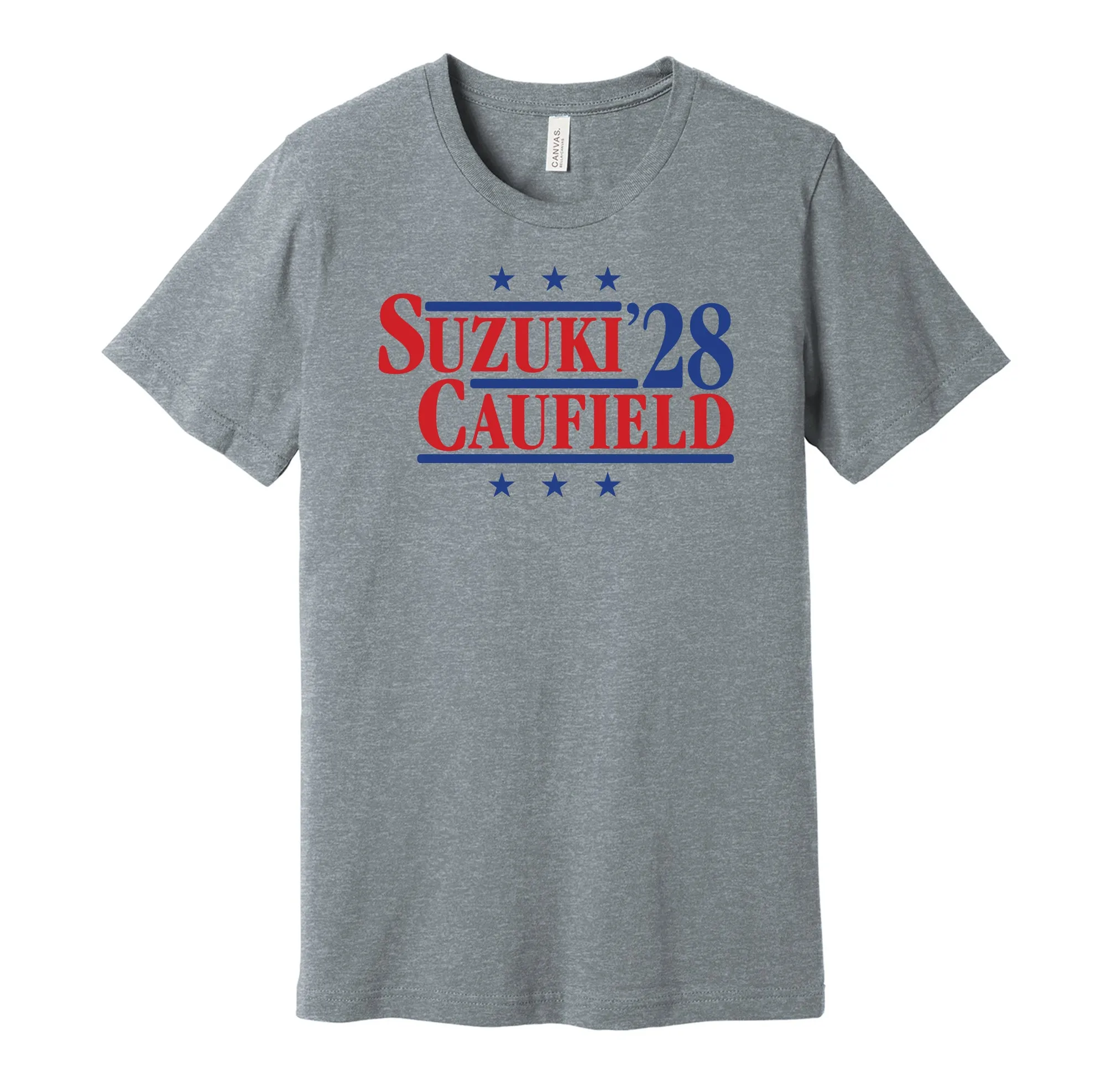 Suzuki & Caufield '28 - Montreal Hockey Campaign Parody T-Shirt - Hyper Than Hype Shirts