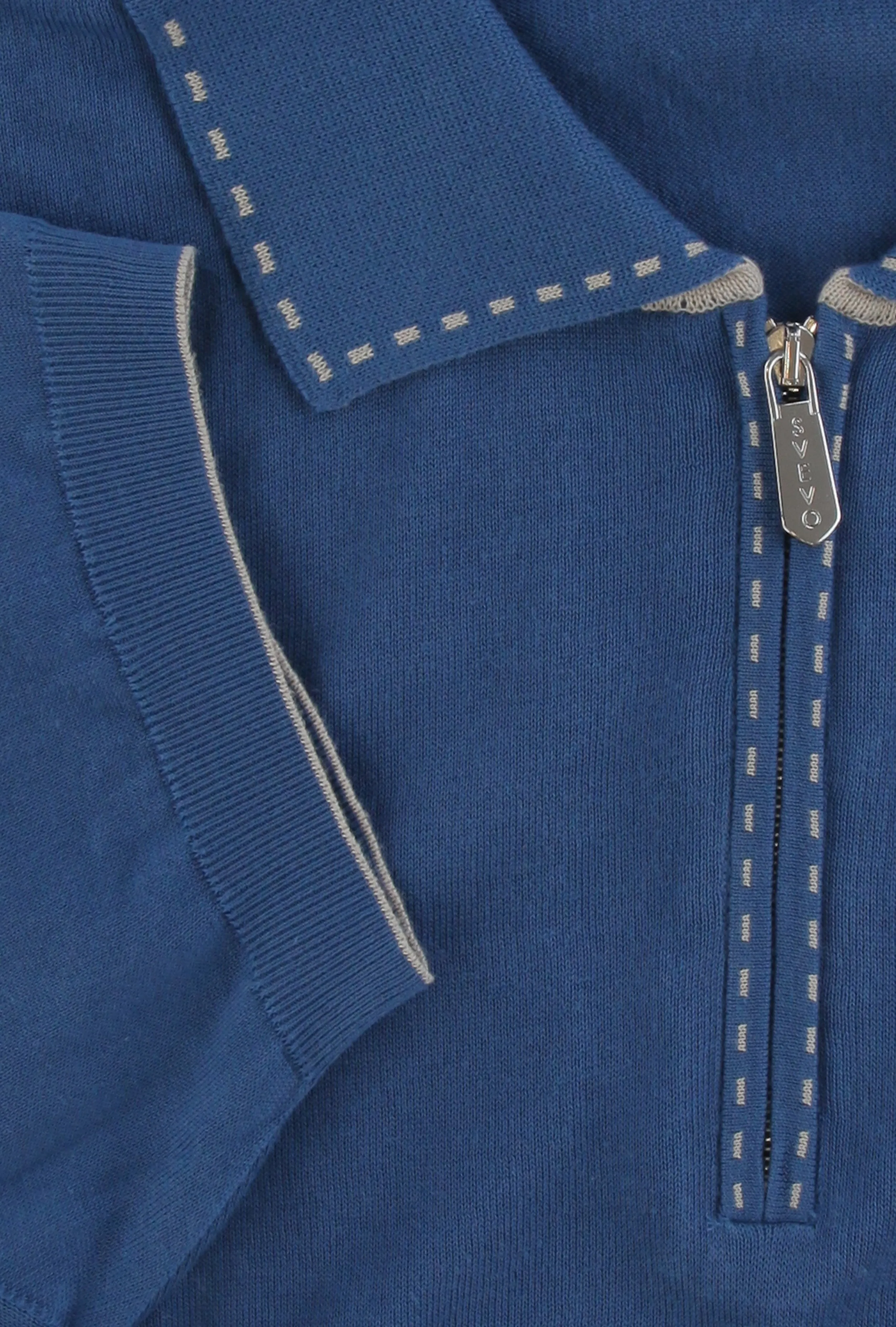 Svevo Parma Blue 1/4 Zip Polo Sweater