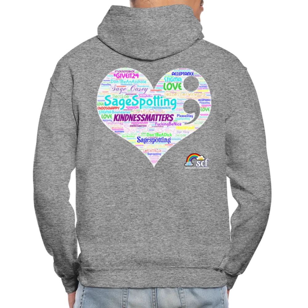 *SWEARY* Words Matter Adult Hoodie - Heart Cloud Logo