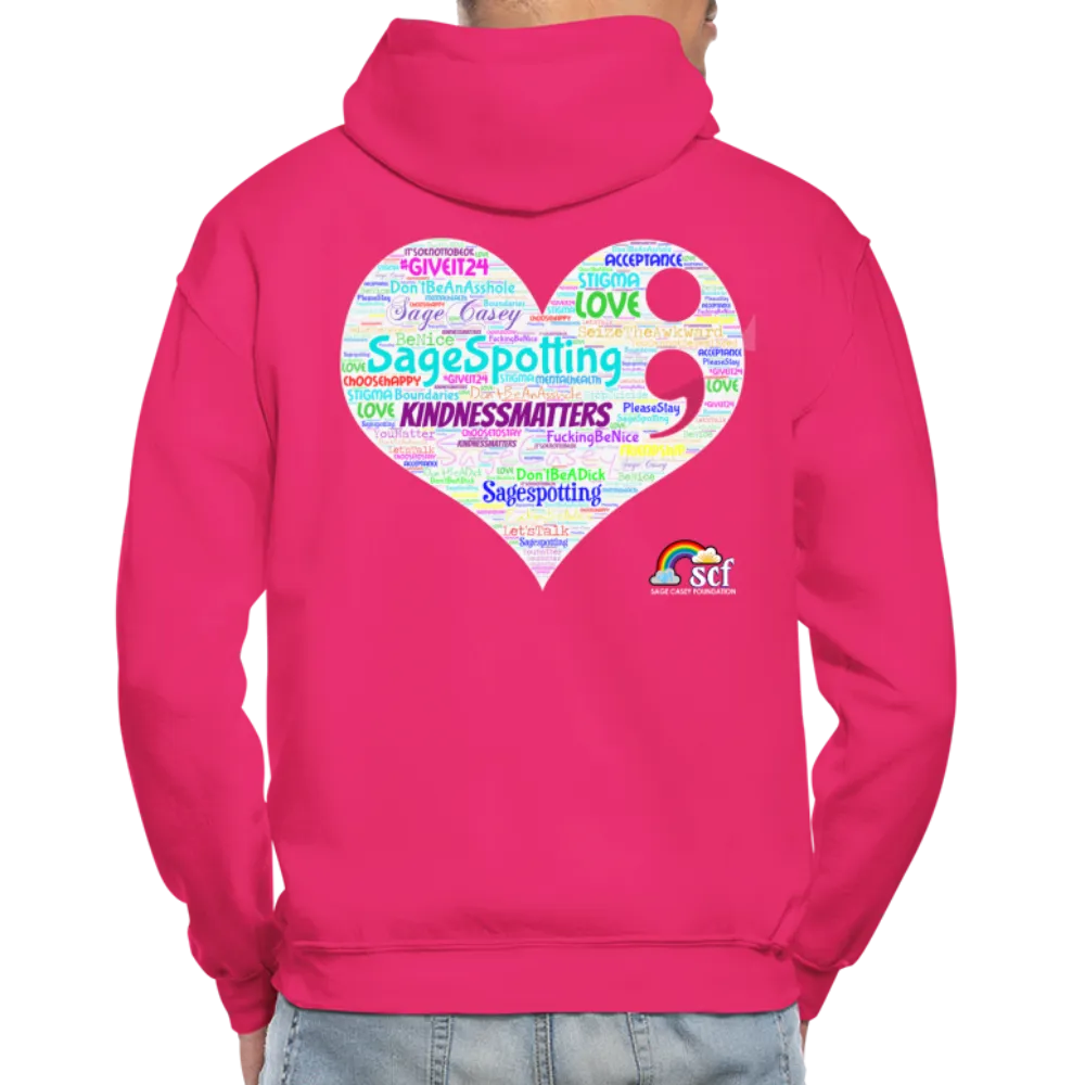 *SWEARY* Words Matter Adult Hoodie - Heart Cloud Logo