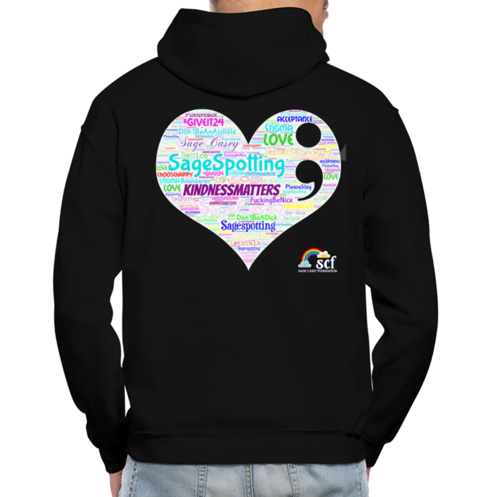 *SWEARY* Words Matter Adult Hoodie - Heart Cloud Logo