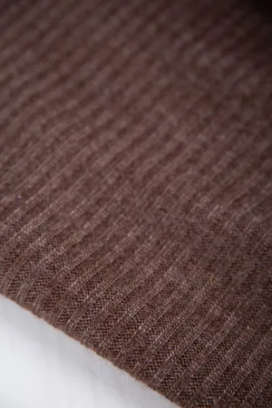 Sweater Rib Knit Deadstock - Chocolate