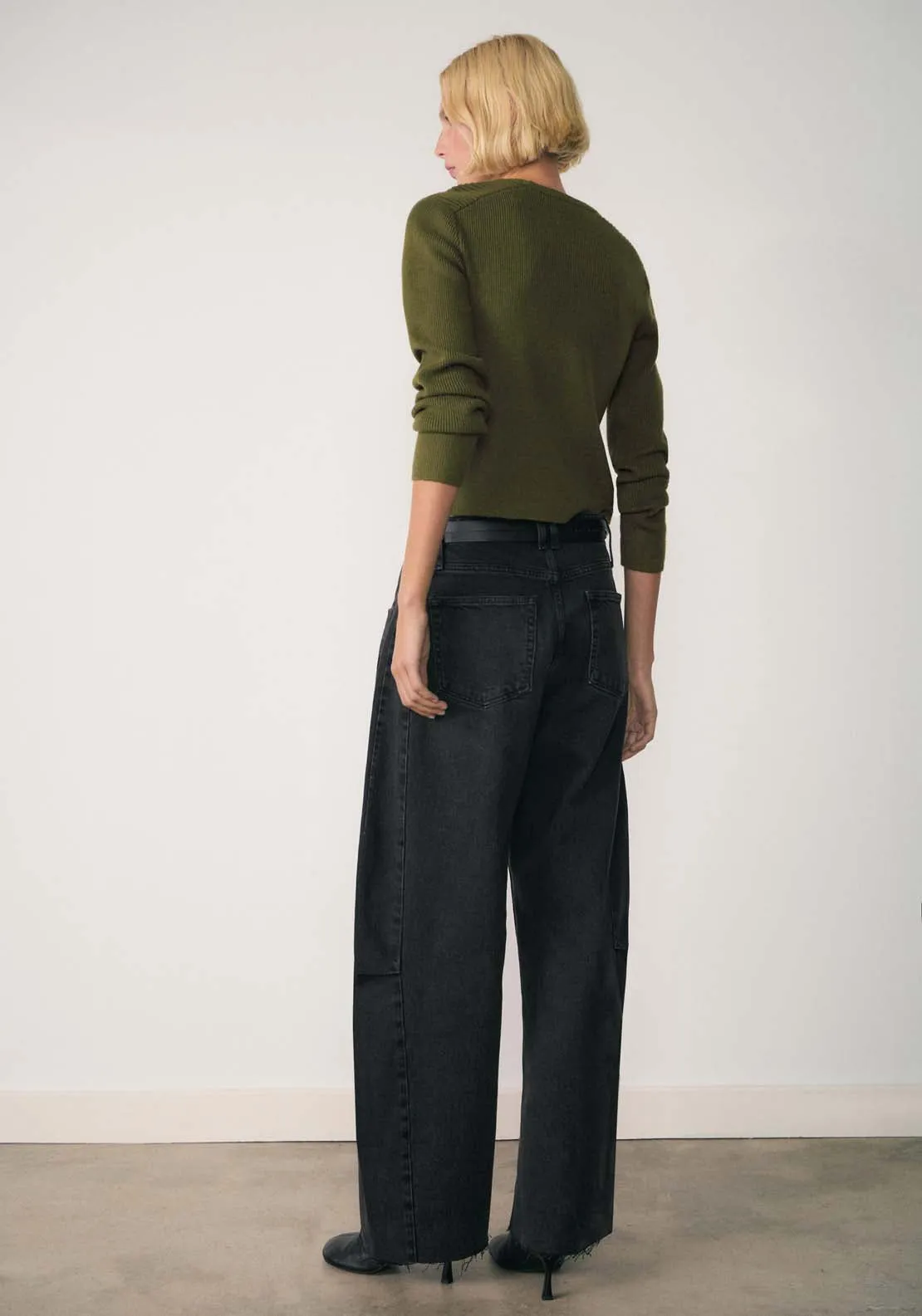 Sweater with jewel buttons - Beige/khaki