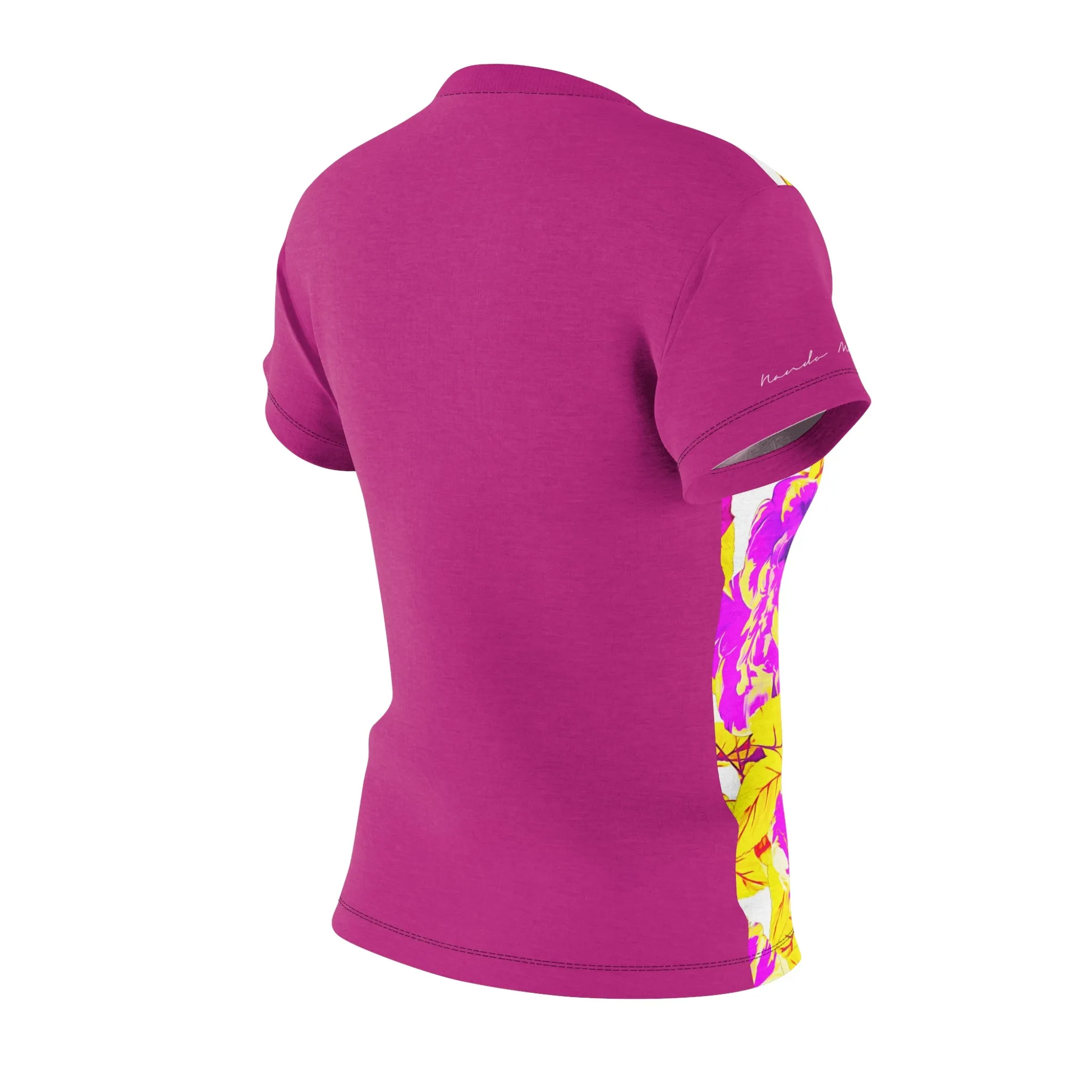 T-Shirt, Pink-Yellow Floral Look