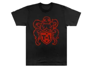 T1 CREST TEE - BLACK/RED