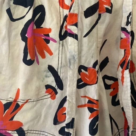 Tanya Taylor Quinn Floral Paperbag Linen Blend Shorts
