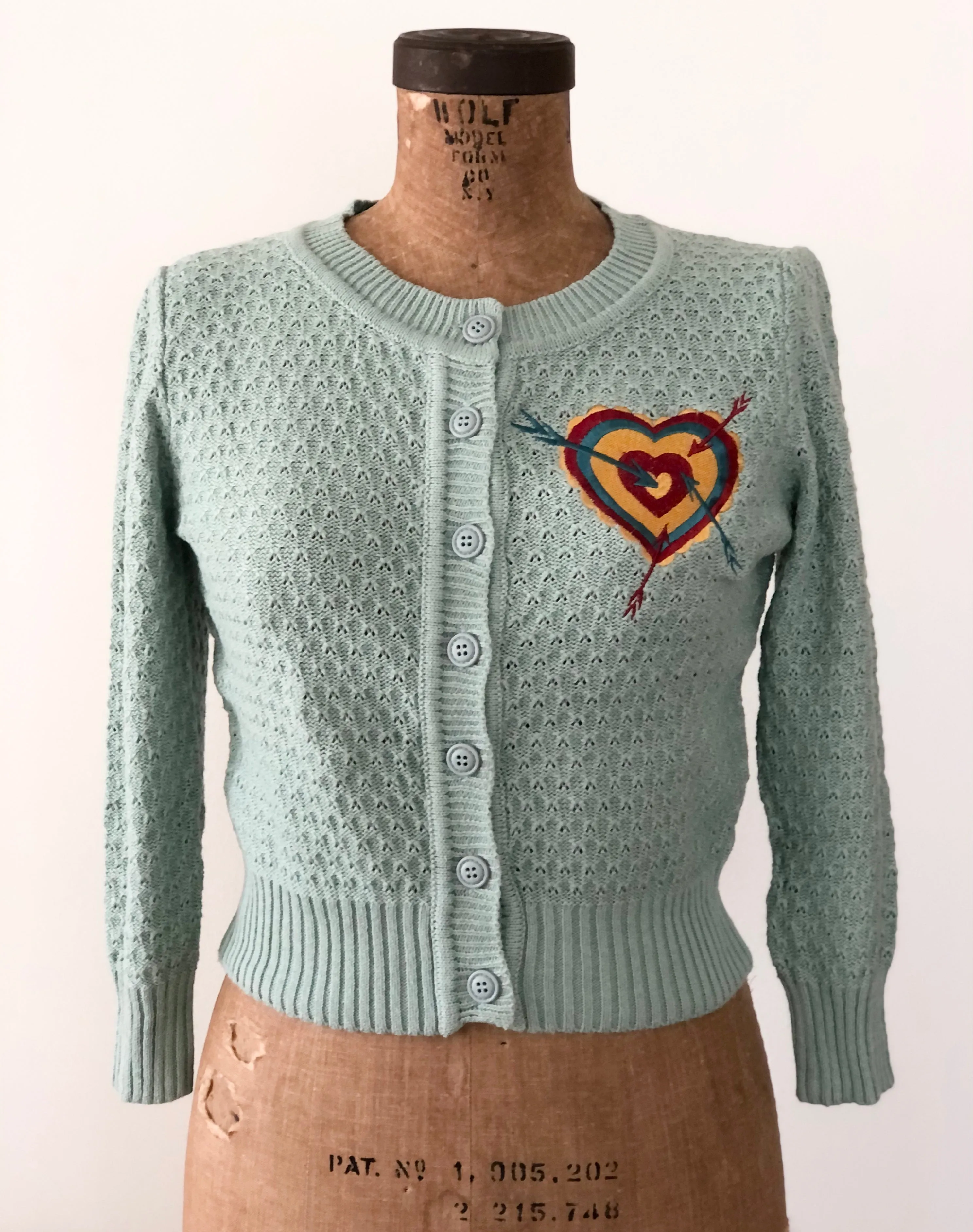 TARGET HEART CARDIGAN *MINT